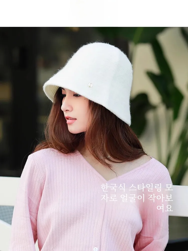 Lackpard Hat Женская осенне-зимняя рыбацкая шапка Вязаная теплая японская модная