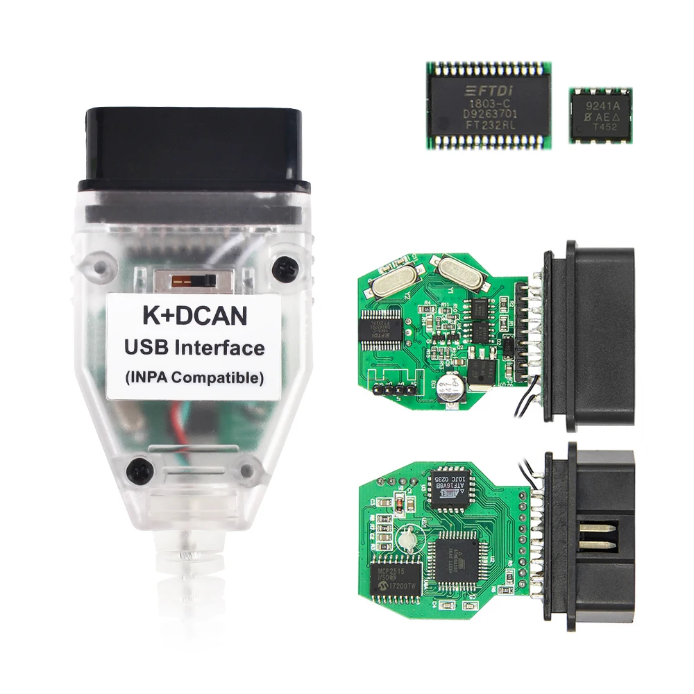 Автомобильные аксессуары K + DCAN FT232RL с переключателем OBDII для BMW OBD 2