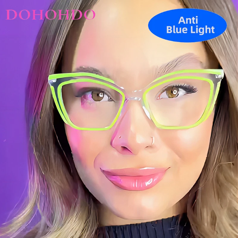 DOHOHDO 2024 новые модные классические прозрачные защитные очки Cat Eys уличные