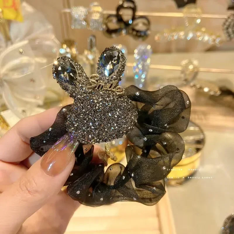 Корейская версия 2024 минималистичная сетчатая петля для волос с водными