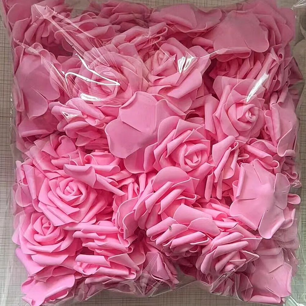 8CM 10/20/30/50Pcs Artificial PE Foam Rose Flowers Heads Bride Bouquet Flower For Wedding Party Decorative Scrapbooking DIY |