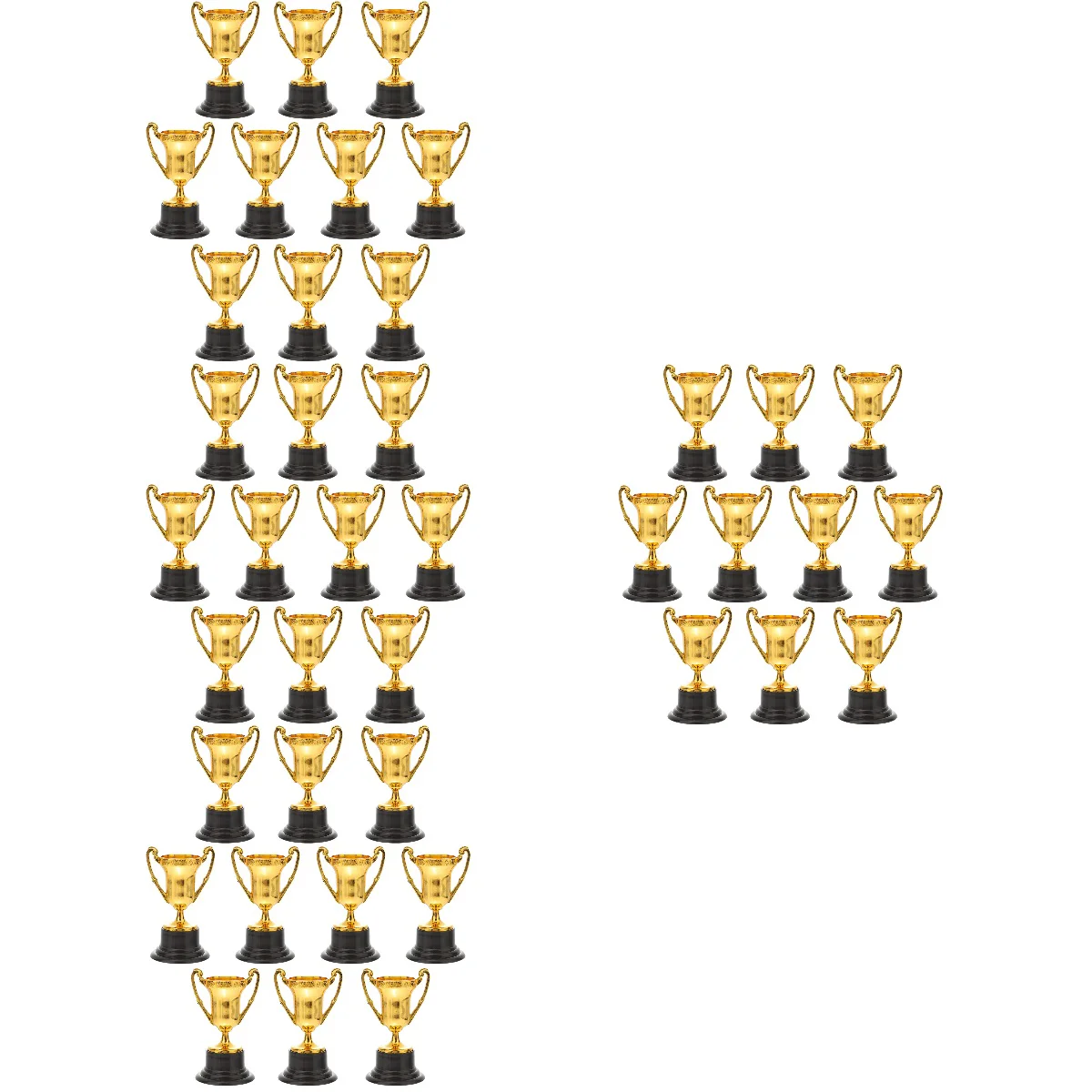 

40 PCS Mini Plastic Gold Cups Trophies for Party Children Early Learning Toys Prizes