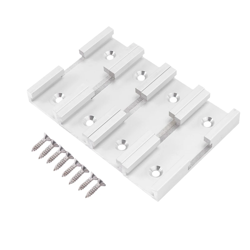 

Aluminium Alloy T-Track Cross Connecting Parts Woodworking T-Slot Miter Track Jig With Screws Carpenter Woodworking Tools