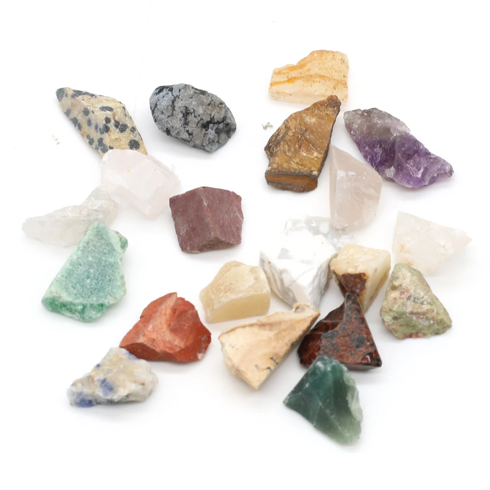 

Natural Crystal Box Mineral Specimen Fossiles Raw Healing Quartz Crystals Agates for Education Energy Home Decoration