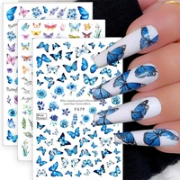 personalized colorful butterfly nail stickers nail art decoration love lips sliders for nails nail decals nails art accessories