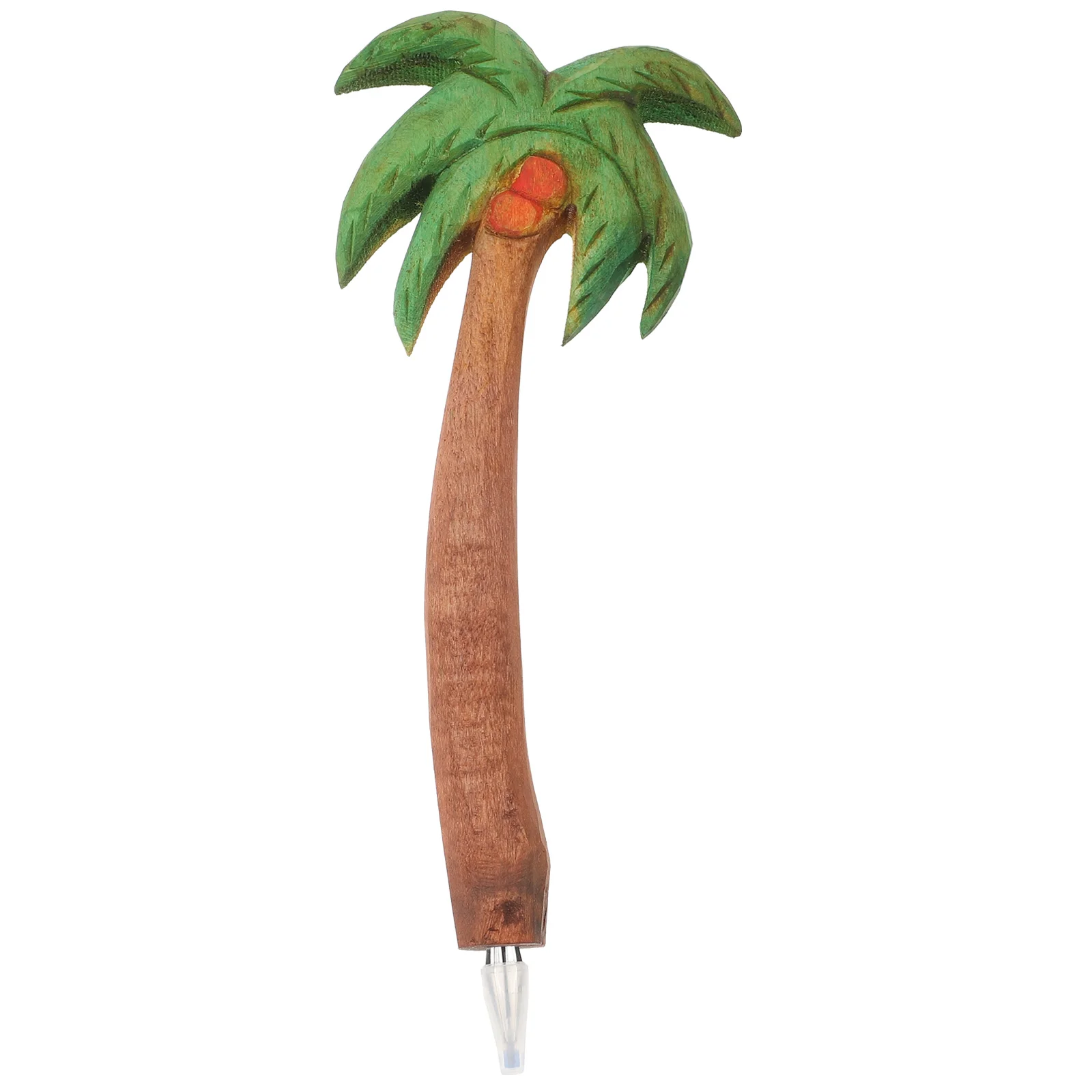 

Wood Carving Pen Ballpoint School Coconut-tree Wooden Scented Pens Kids Pencils Supplies