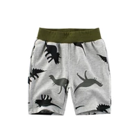 boy casual shorts elastic waist kids summer cartoon dinosaur shorts 100 cotton childrens fashion clothing with pockets