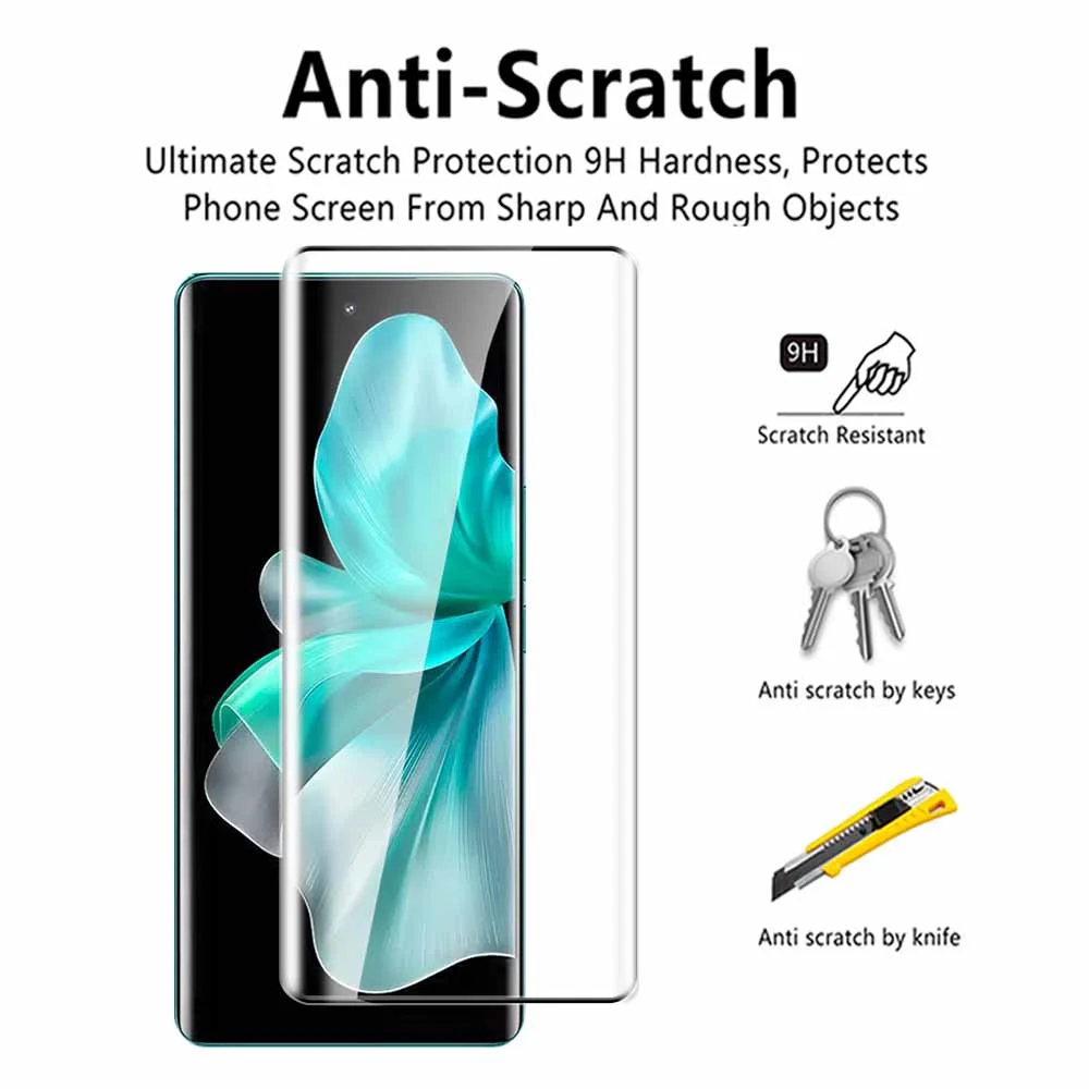 Защитное стекло 9D для vivo V30 Pro V 30 V30Pro 2 шт.