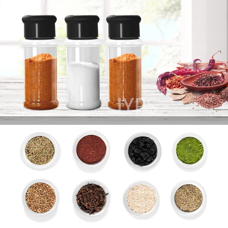 

10/20pcs jars for salt spices and peppers seasoning jar spice organizer plastic does not contain bpa kitchen sugar bowl