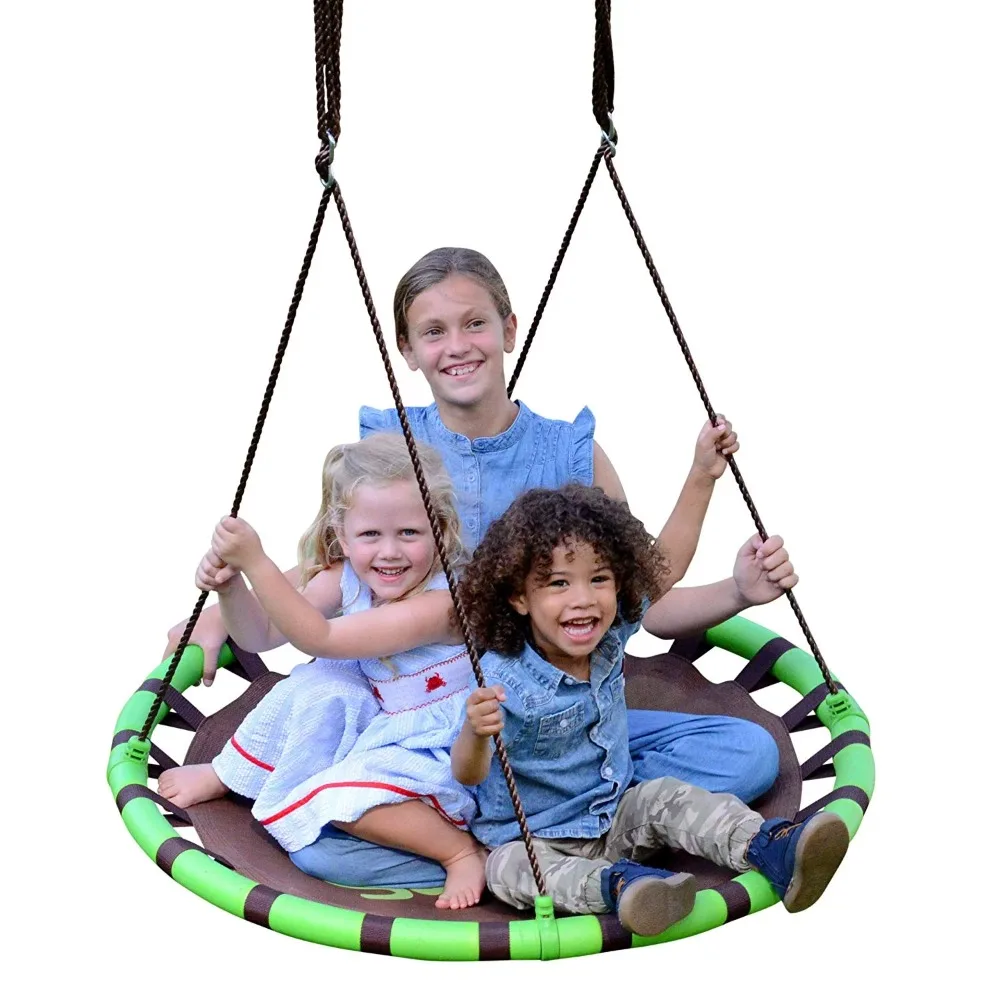 

Cool Touch Mesh Padded Disc Swing Can Accommodate Up To 500 Pounds of Large and Comfortable Padded Disc Tree Swing
