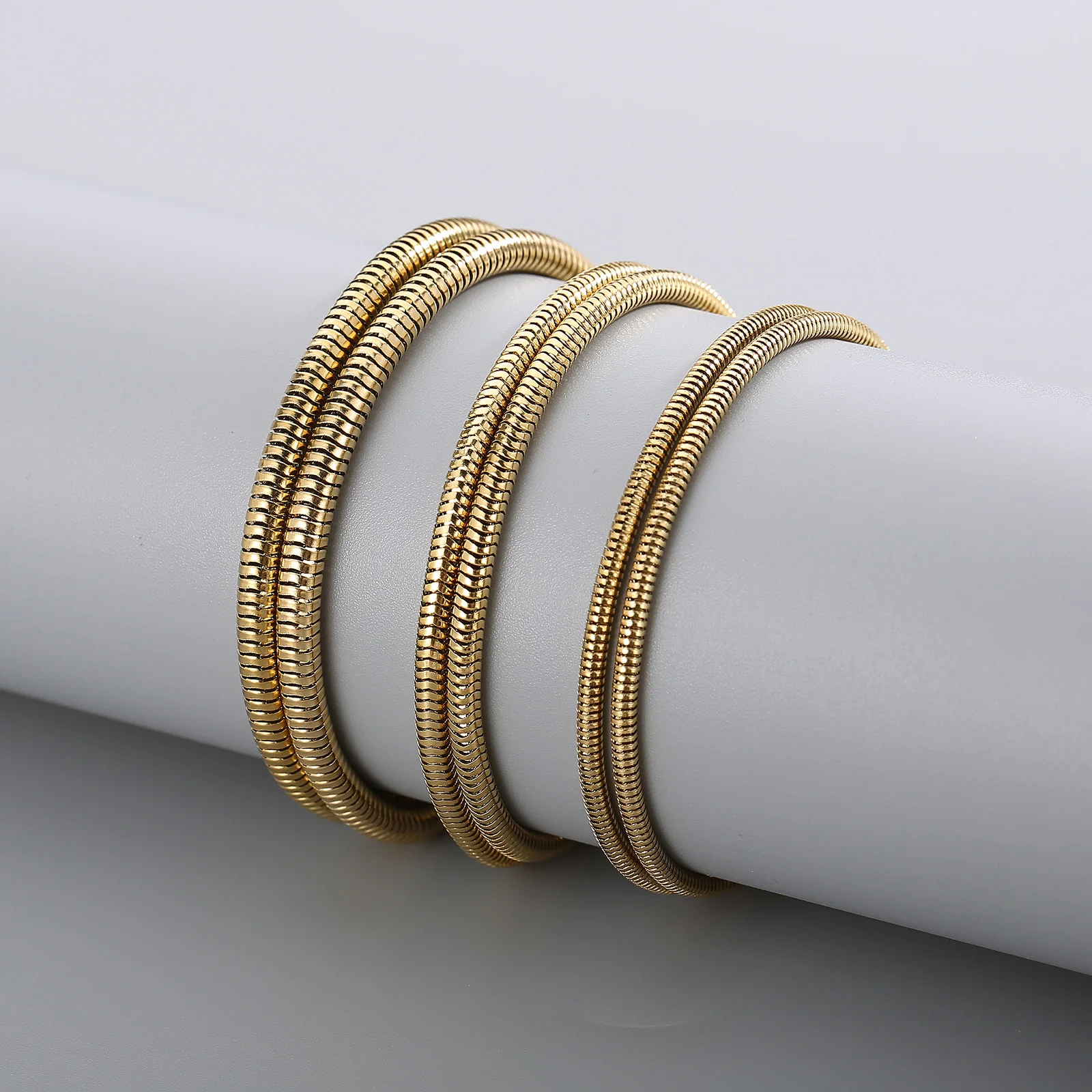 Ожерелье женское и мужское из нержавеющей стали под змеиную цепочку 2 5/3/4 мм |