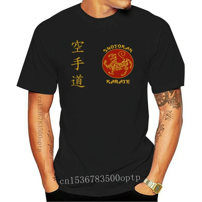 2022 Shotokan Karate Боевые искусства ММА черная хлопковая Футболка мужская брендовая