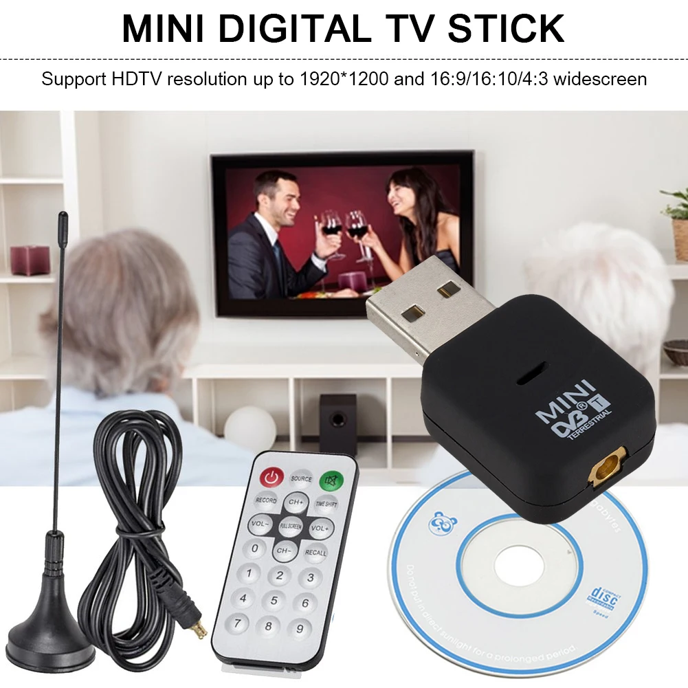 HD TV PC Stick Mini USB 2 0 цифровой DVB-T Широковещательная антенна Приемник тюнер для