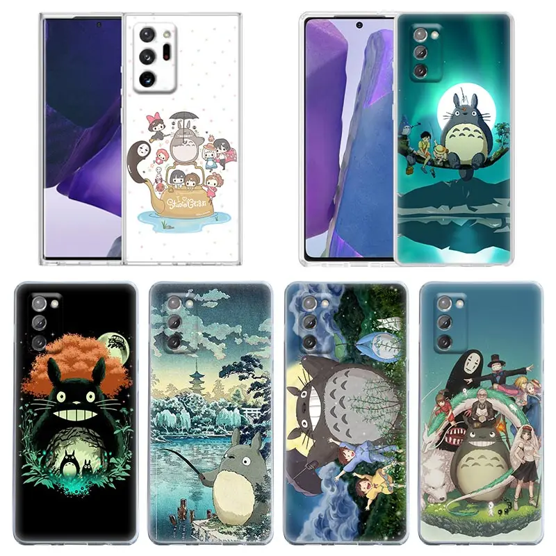 

Studio Ghibli Totoro Case For Samsung Galaxy Note 20 Ultra 5G 10 Lite Plus 8 A70 A50 A01 A02 A30 Clear Cover Cute Miyazaki Anime