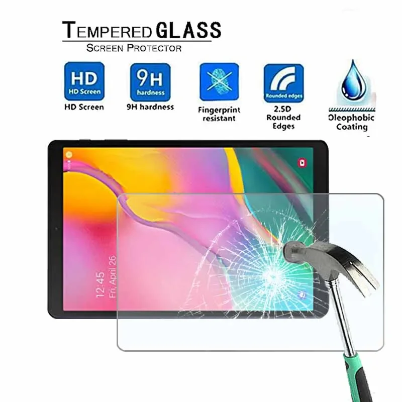 Экран для Samsung Galaxy Tab A 10.1 (2019) LTE T510 T515 - 9H Прозрачная защитная пленка из закаленного