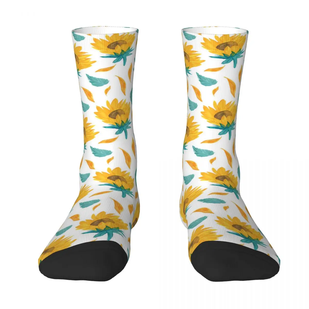 Seamless Pattern With Watercolor Sunflowers Adult Socks,Unisex socks,men Socks women Socks