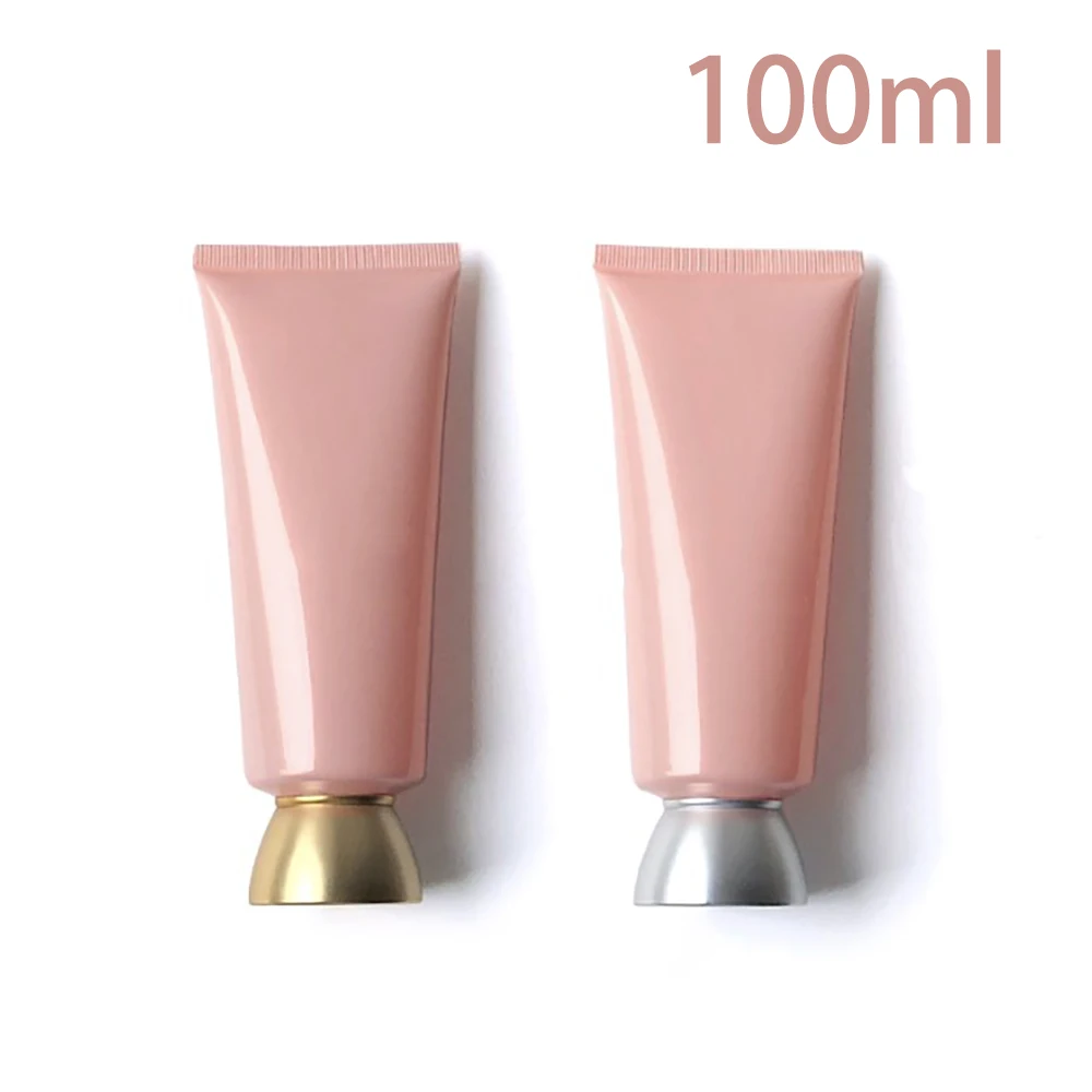 

100ml Pink Plastic Squeeze Refillable Bottle 100g Empty Soft Tube Cosmetic Facial Cream Lotion Packaging Container 20pcs