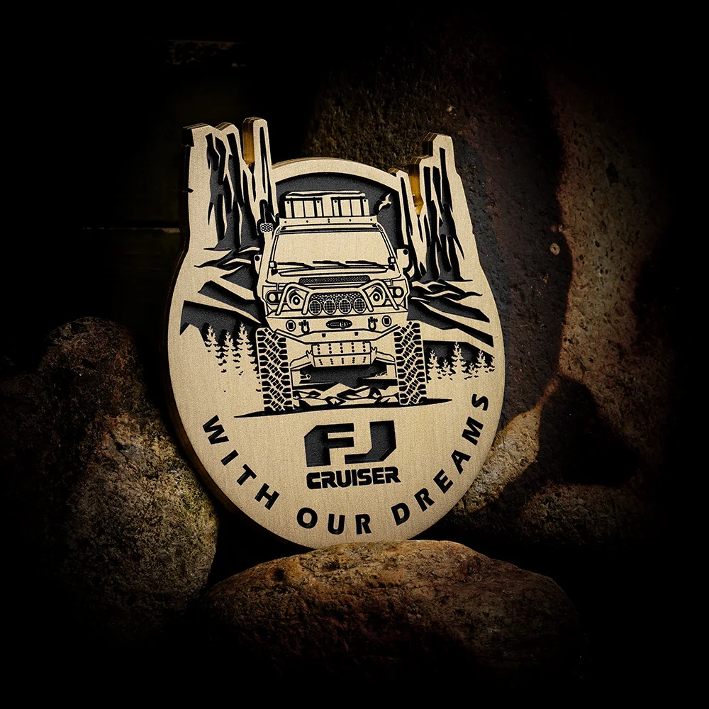 Для Toyota FJ cruiser off-road team metal 3D трехмерный Автомобильный логотип индивидуальная