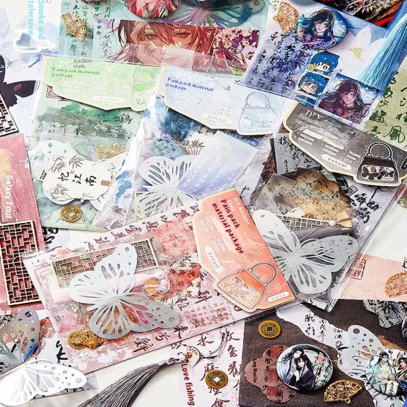 Фото 1 комплект бумажных наклеек DIY Itabag вставка материал ретро кружевная лента Itabag декор DIY материал креативный красочный №1