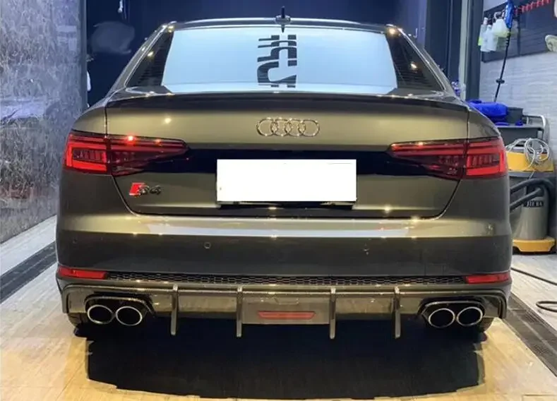 Диффузор заднего бампера для Audi A4 S Line S4 B9 2017 2018 2019 2020 Спойлер на дверь багажника из