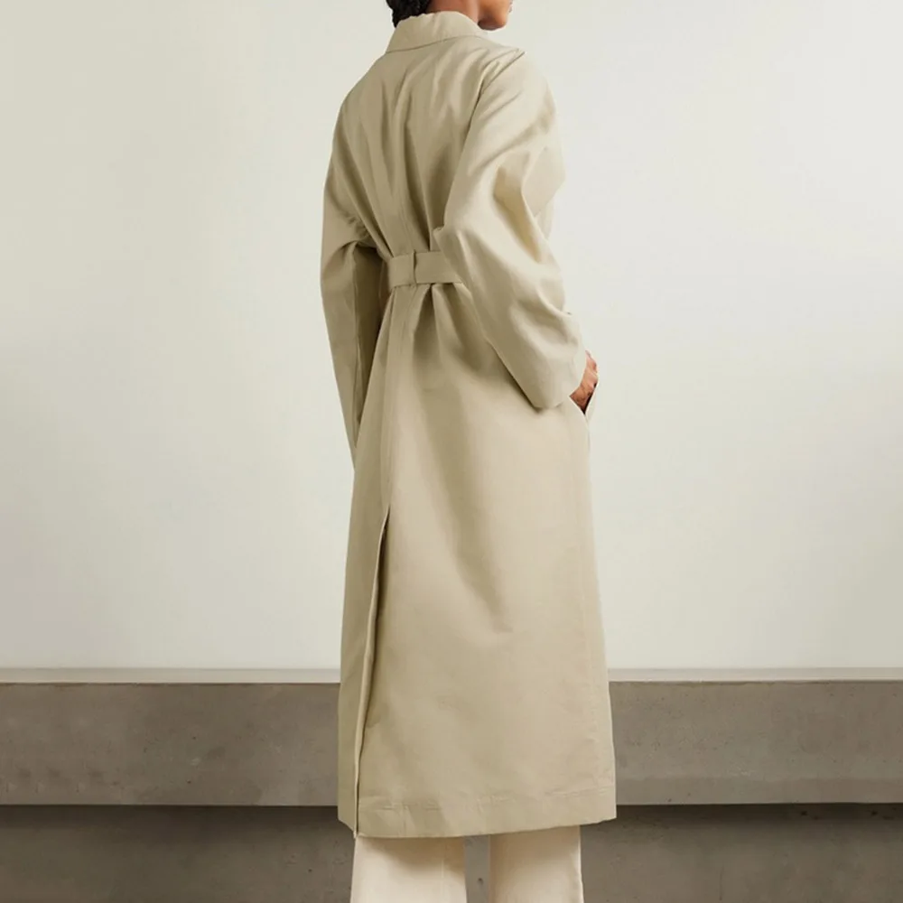 Wczesną jesienią Nowa jednorzędowa wiatrówka z klapami do pasa na co dzień prosta odpinana kurtka paskiem