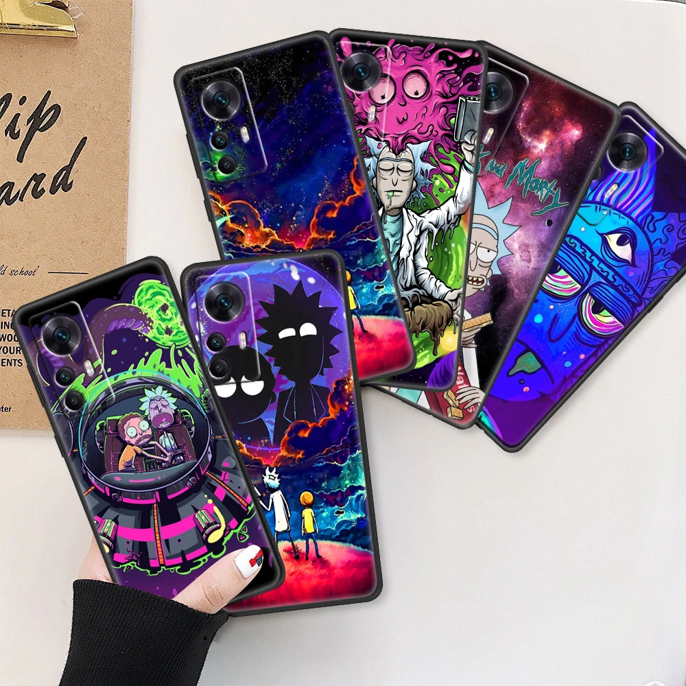 

Rick Morts Anime Art Phone Case For Xiaomi Mi 13 12X 12 11 11T 11i 10T 10 Pro Lite Ultra 5G 9T 8 A3 Black Cover