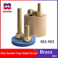 hexagon hex socket cap head screw m2 m2 5 m3 cylindrical head allen socket bolt screws brass