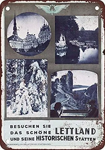 

Металлический жестяной знак Латвия, персонализированный современный бар, кафе, домашний Настенный декор, 8 дюймов X 12 дюймов (20 см X 30 см)