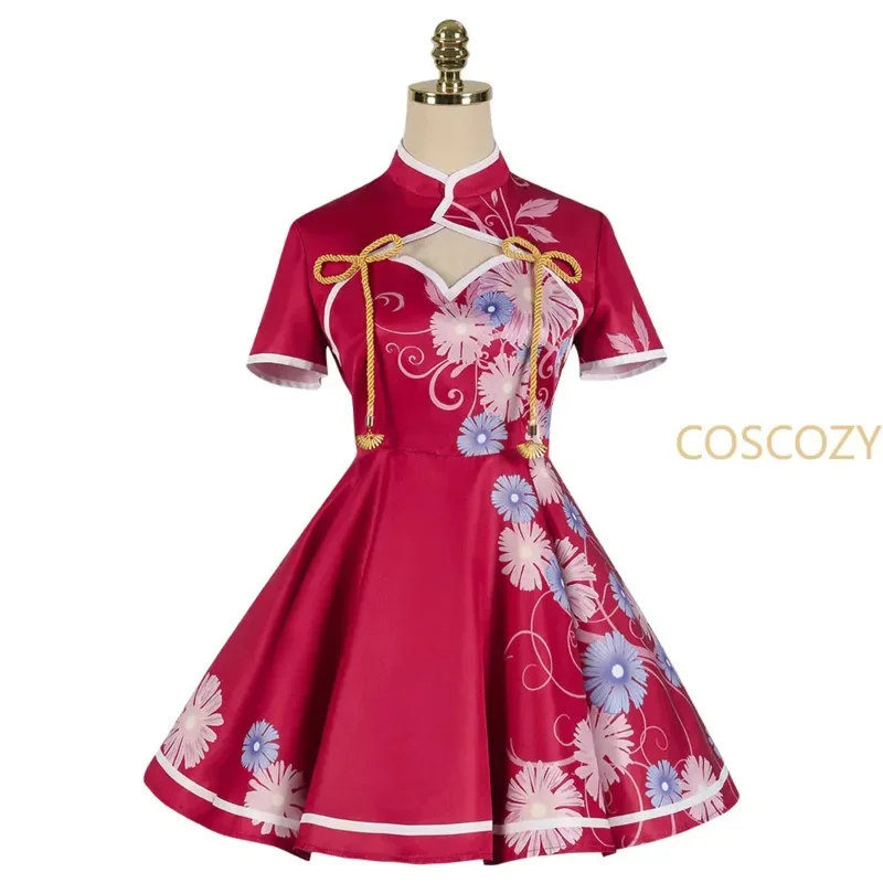 Аниме Косплей Костюм Руби Cheongsam традиционное женское красное платье аниме Ashi no Ko