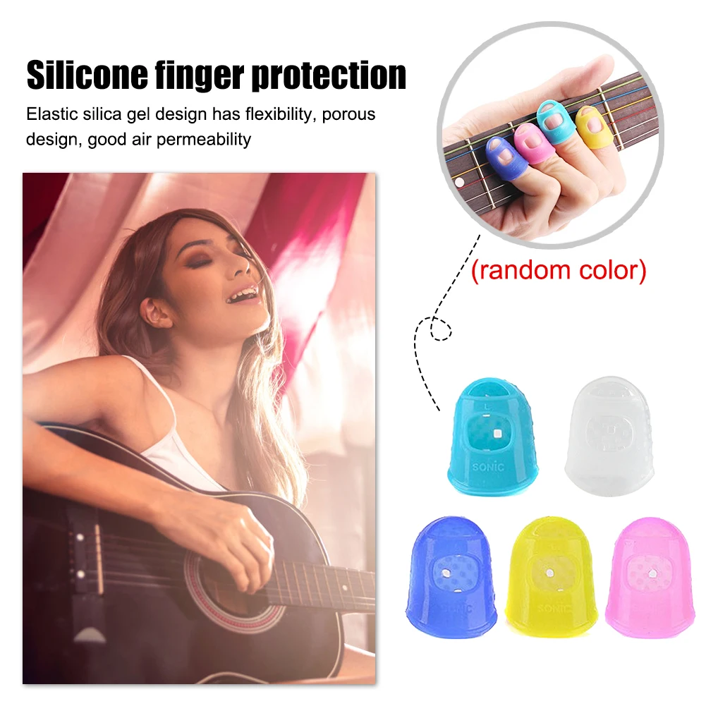 

Finger Guards Guitar Fingertip Protectors Guitar Fingertip Protector Fingerstall Silicone Ukulele Finger Guard Protection