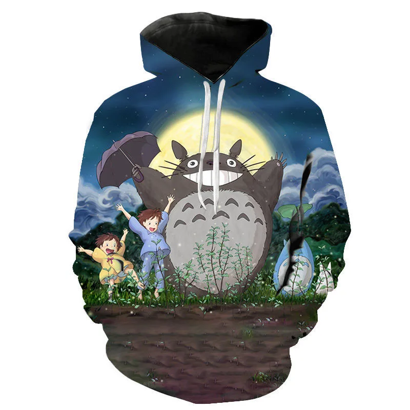

New Casual Hoodies Cool Totoro Fashion Men Women Children 3D Printed Sweatshirts Streetwear Boy Girl Kids Pullover Tops
