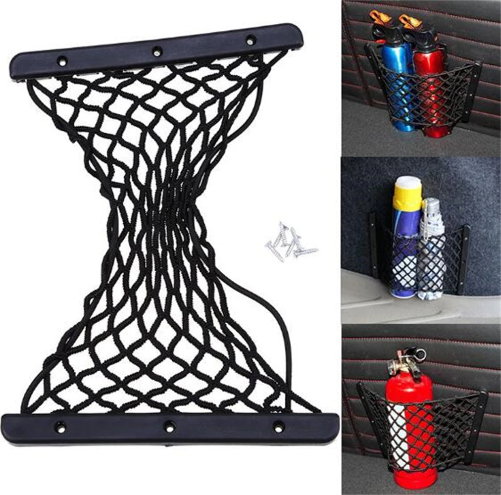 

Автомобильная эластичная задняя сетка для сиденья Сетчатая Сумка для хранения органайзер карман с винтами