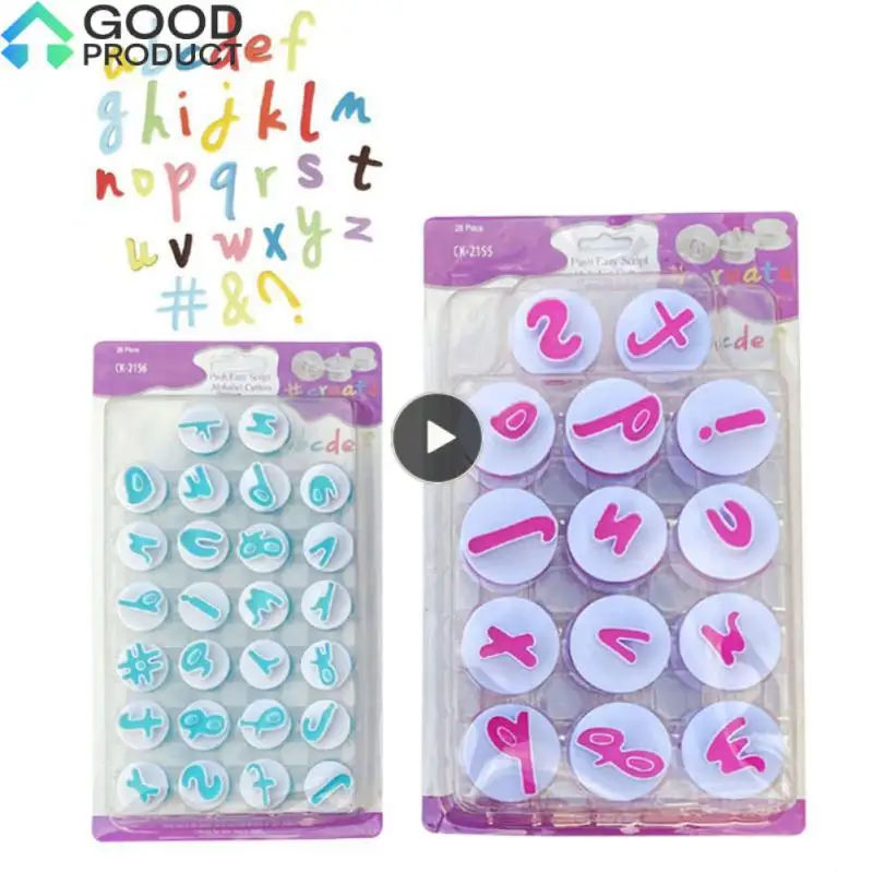 

Large And Small Swash Letters Fondant Mould Lowercase Letter Cookie Mold Cake Decorating Plastic Cutting Mould Kitchen Bakeware