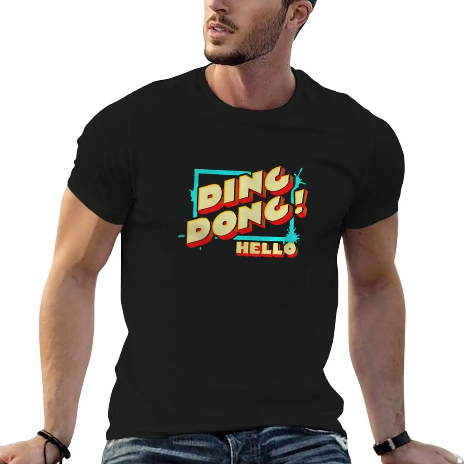Фото Мужская футболка Ding Dong Hello, 100% хлопок №1