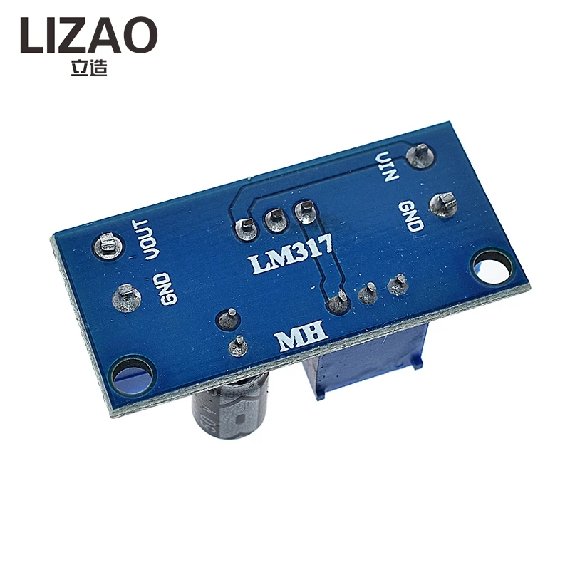 Фото Регулируемый линейный стабилизатор напряжения LIZAO LM317 DC-DC, понижающий преобразователь с радиатором охлаждения №4