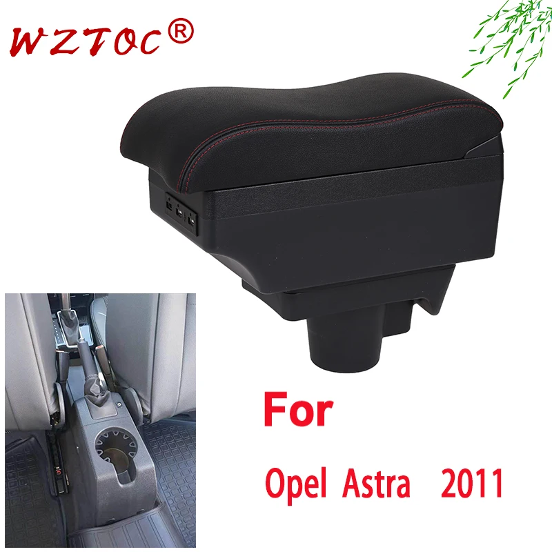 

For Opel Astra H Car Armrest 2008-2011 For Opel Astra Armrest Box Interior details refitting Car Accessories Storage box USB