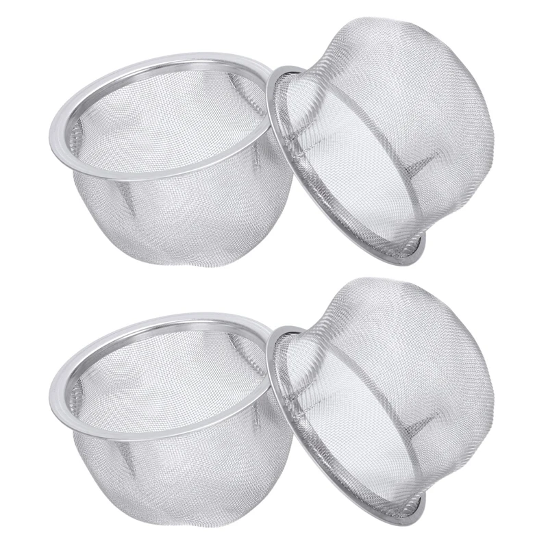 

4 шт., серебристые фильтры из нержавеющей стали