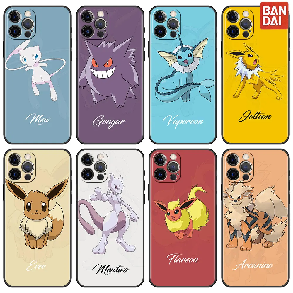 Hot Anime Pokemon 1 For iPhone 13 Pro Max 12 Mini 11 Phone Case Soft Cover For Apple XR SE 2020 X XS 7 8 Plus 6 6S 5 5S Shell