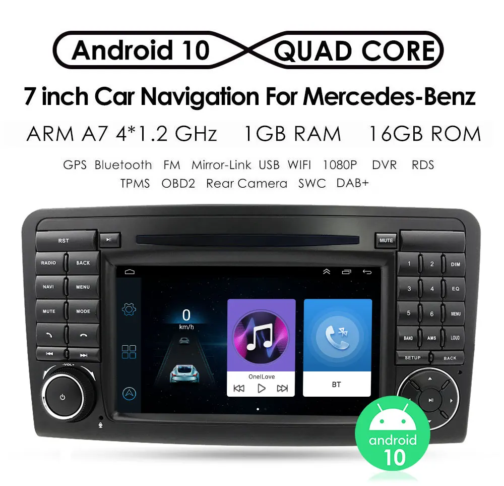 Мультимедийная магнитола для Mercedes Benz ML GL-Class W164 X164 GL450 ML350 Carplay 2005 - 2012 |