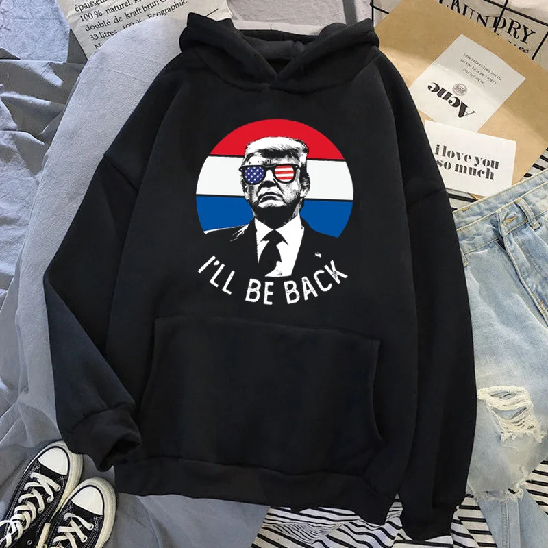 

trump 2024 hoodies women graphic Ulzzang 2022 women pullover grunge Korea