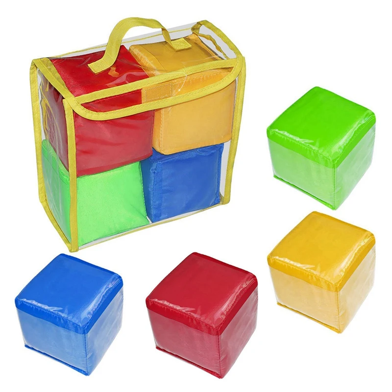 

DIY Educational Playing Dice, Pocket Squares,Photo Pocket Foam Stacking Blocks,Pocket Cubes For Teaching - Set Of 8