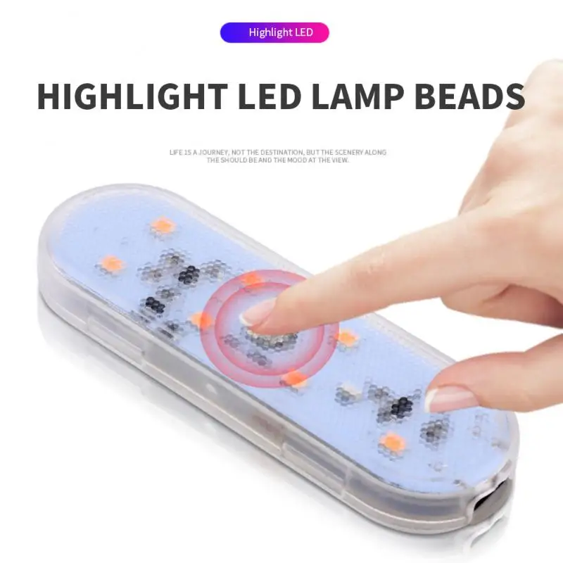 

1pcs Atmosphere Light Usb Chargeable Touch Light Magnet Roof Car Interior Accessories Mini Decorative Lamp Finger Touch Sensor