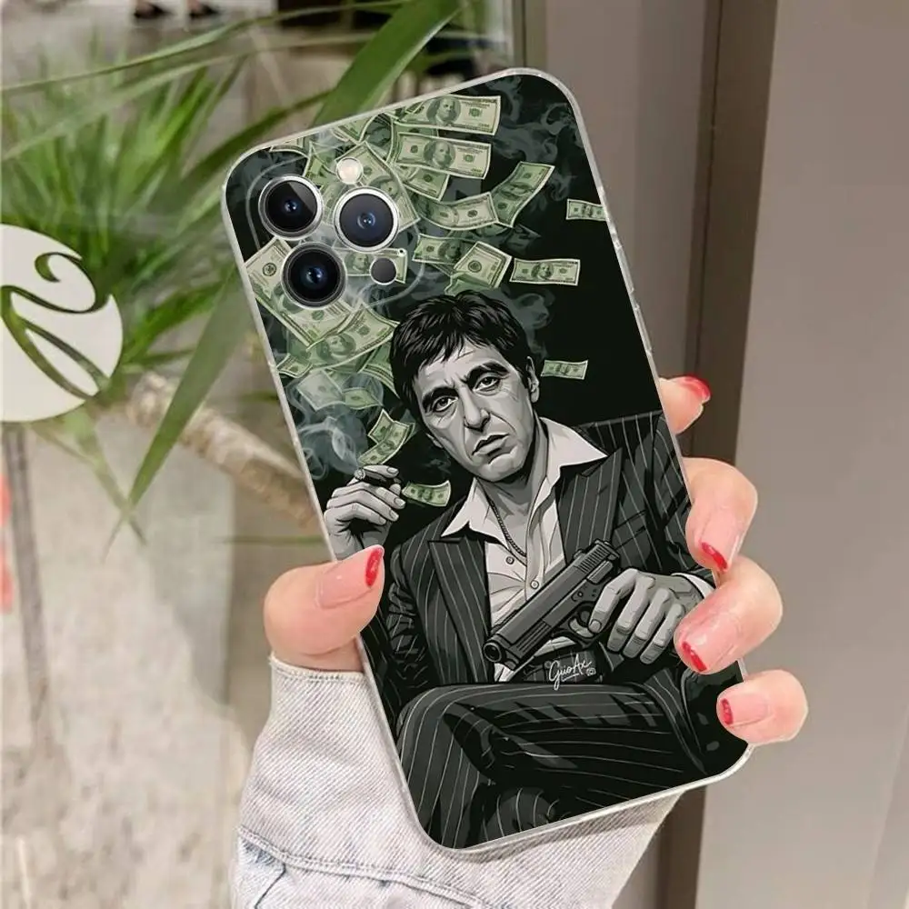 Классический чехол для телефона Tonny Montanas Scar-Face для iPhone 11, 13, 16, 12, 17, 14, 15 Pro Max Plus, мягкая прозрачная задняя крышка Coque (art.: 3920da339b526) - 3920da339b526