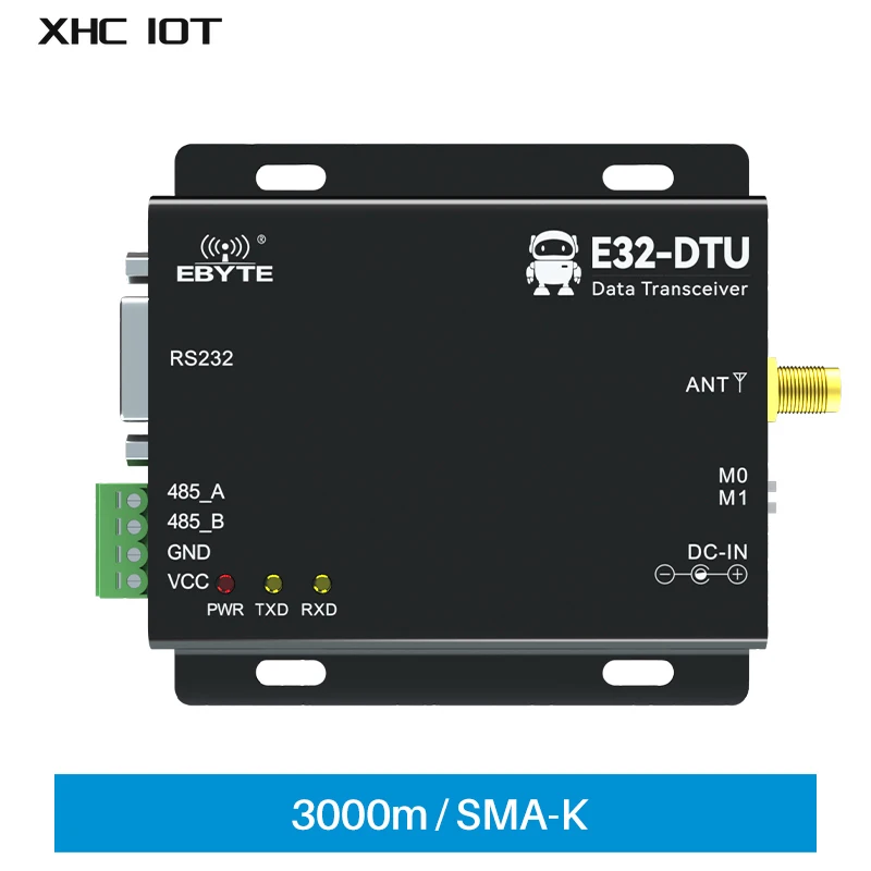 

SX1278 LoRa 433MHz RS232 RS485 Wireless Transceiver Receiver Rf Module 20dBm 3km Long Range SMA-K 100mW XHCIOT E32-DTU(433L20)V8