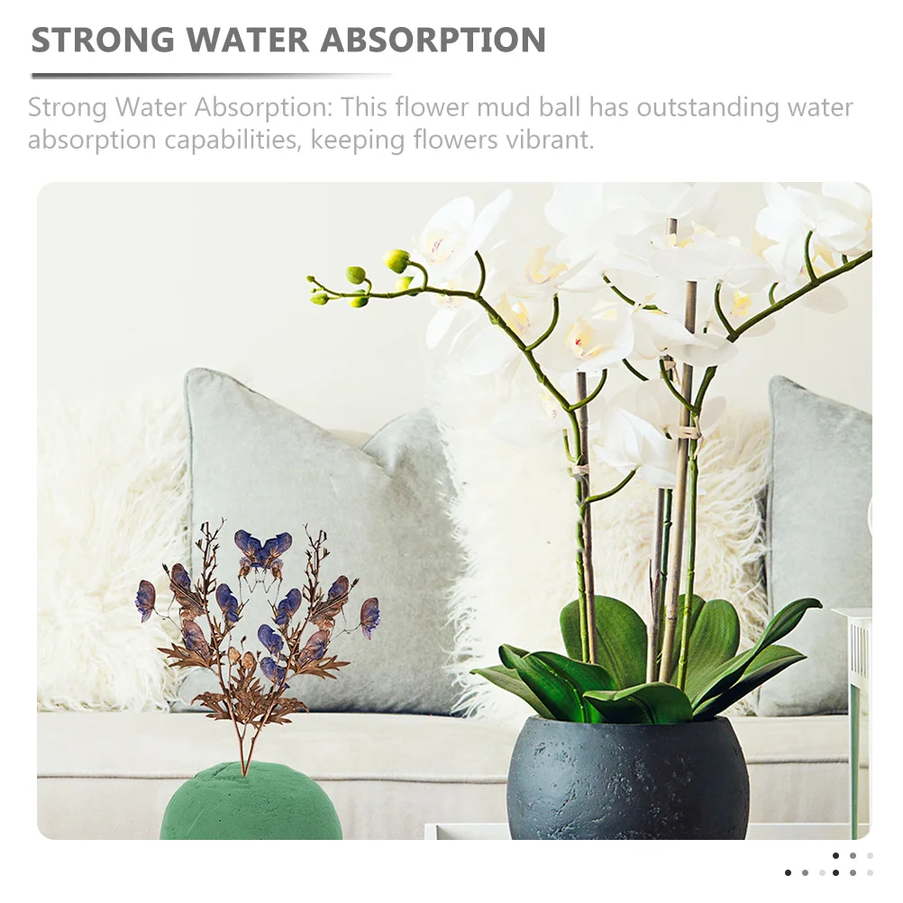 3 Pcs Flowers and Green Plants Fresh-keeping Arrangement Absorbent Sponge Ball Mud Foam Stand Dry Floral Phenolic Resin Balls
