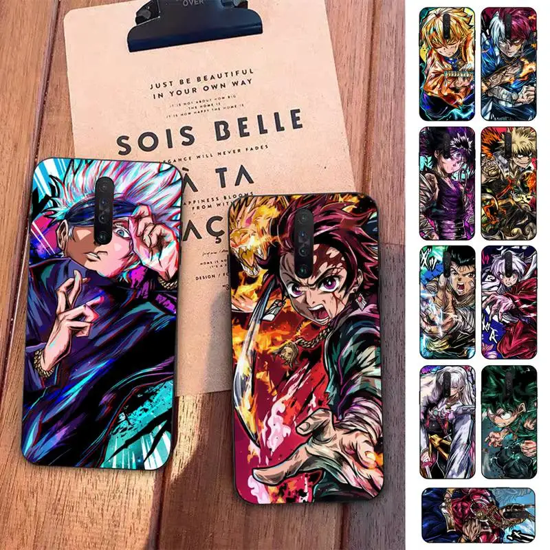 

Anime Art Jujutsu Kaisen Gojo Demon Slayer Phone Case for Redmi 5 6 7 8 9 A 5plus K20 4X S2 GO 6 K30 pro