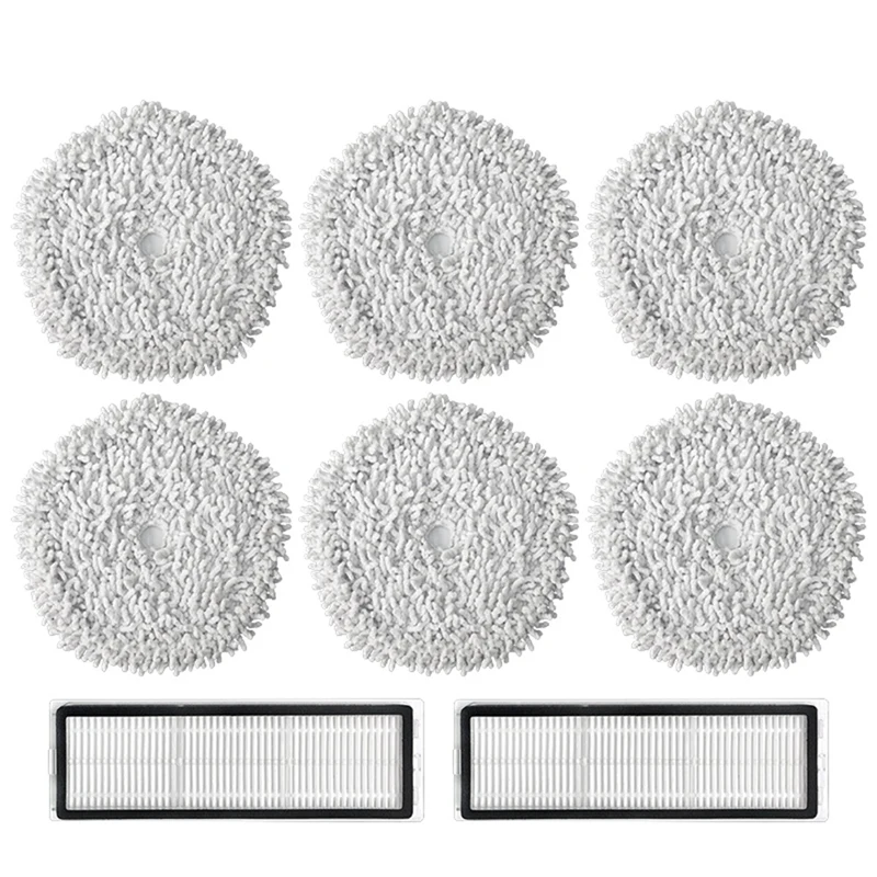

TOP!-Filters Mop Cloths Replacement Kits Accessories For Xiaomi Dreame W10 Robotic Vacuum Cleaner