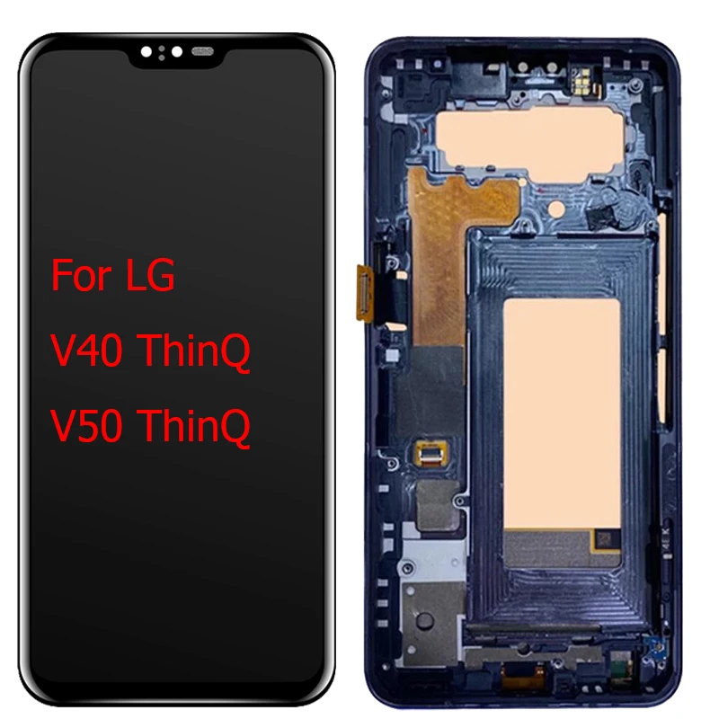 

Tested Original for LG V40 ThinQ V50 ThinQ LCD Display Screen With Frame Digitizer Touch Panel Replacement Parts