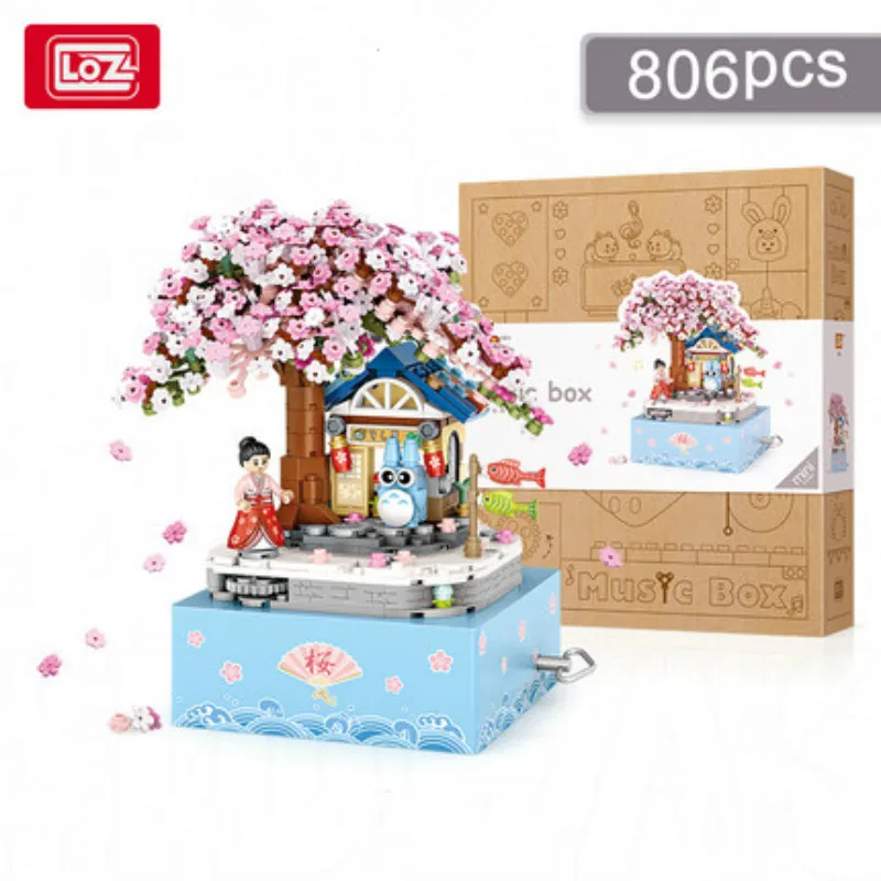 

LOZ Diamond Blocks flowers music boxes Action Figure Doll Figures Toy horse Animals Cute Creator DIY Building Assembly Toy