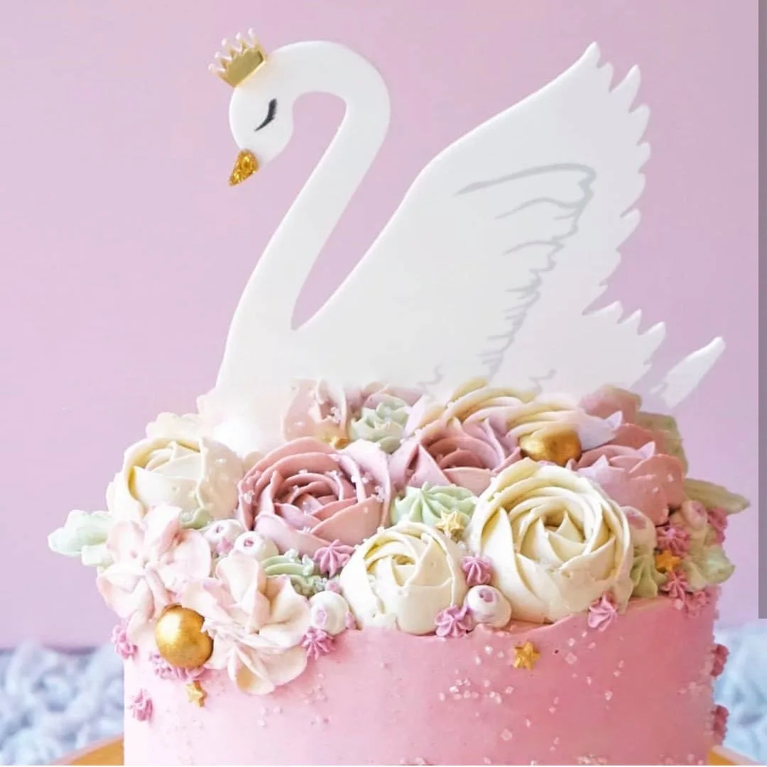 

Акриловый лебедь и фламинго торт топпер MJCakedecor